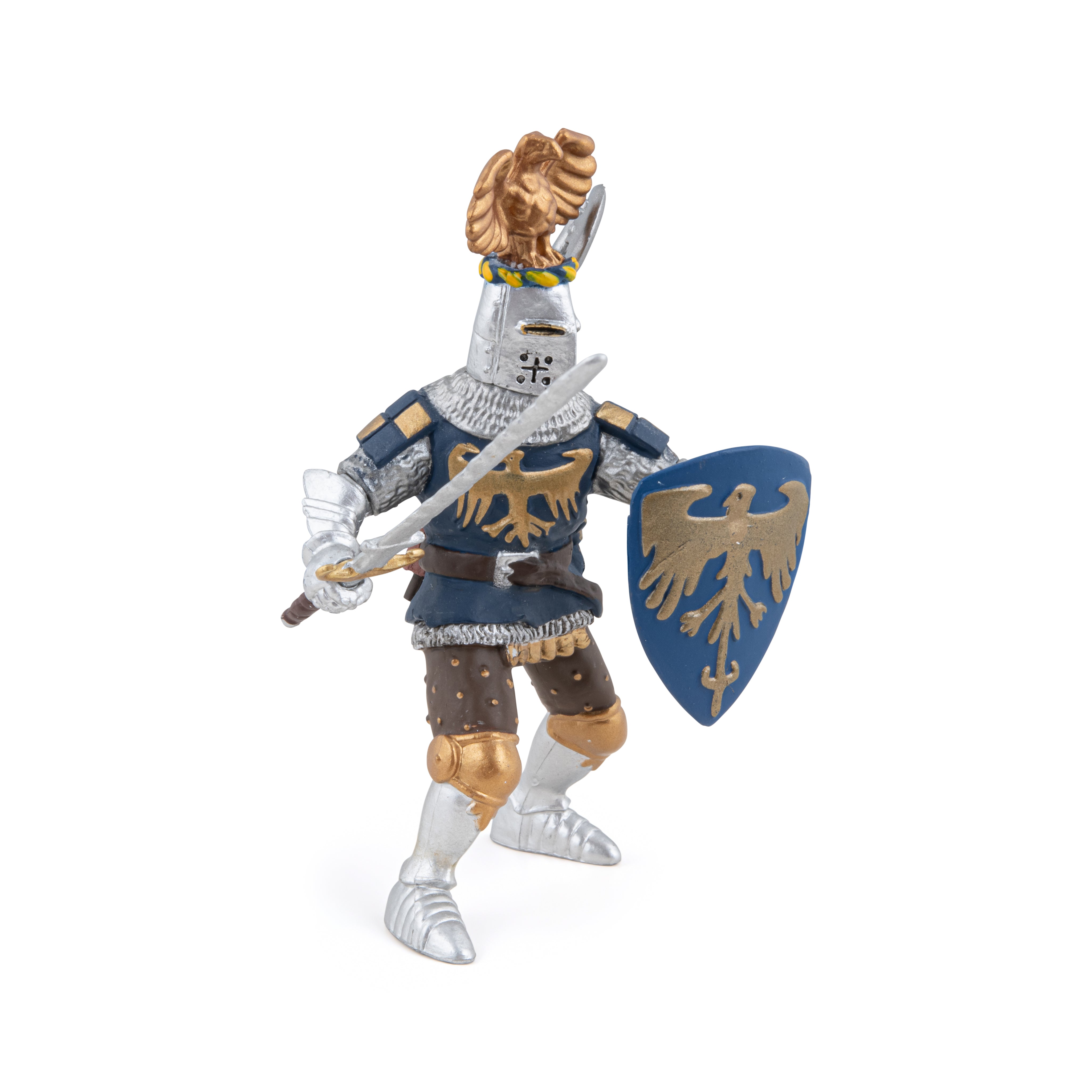 papo-medieval-blauer-ritter-figur-mit-pferd image 3