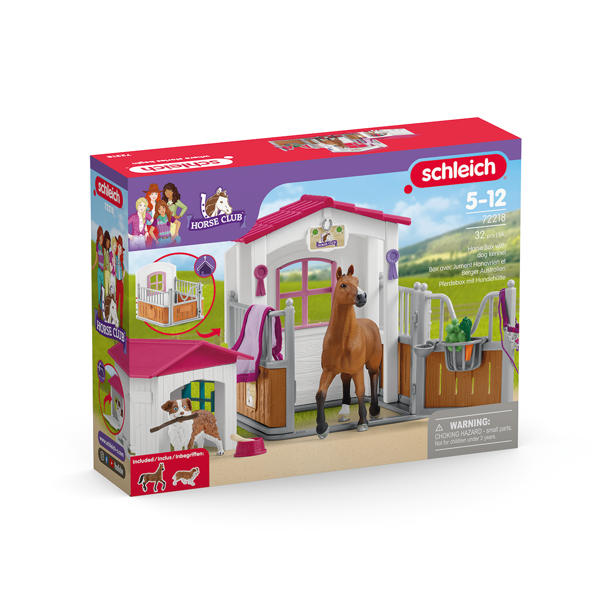 schleich-horse-club-pferdebox-mit-hundeh-tte-72218-spielset image 3
