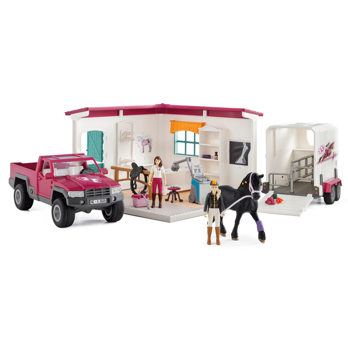 schleich-farm-world-72261-besuch-beim-tierarzt-spielset-mit-pferd image 1