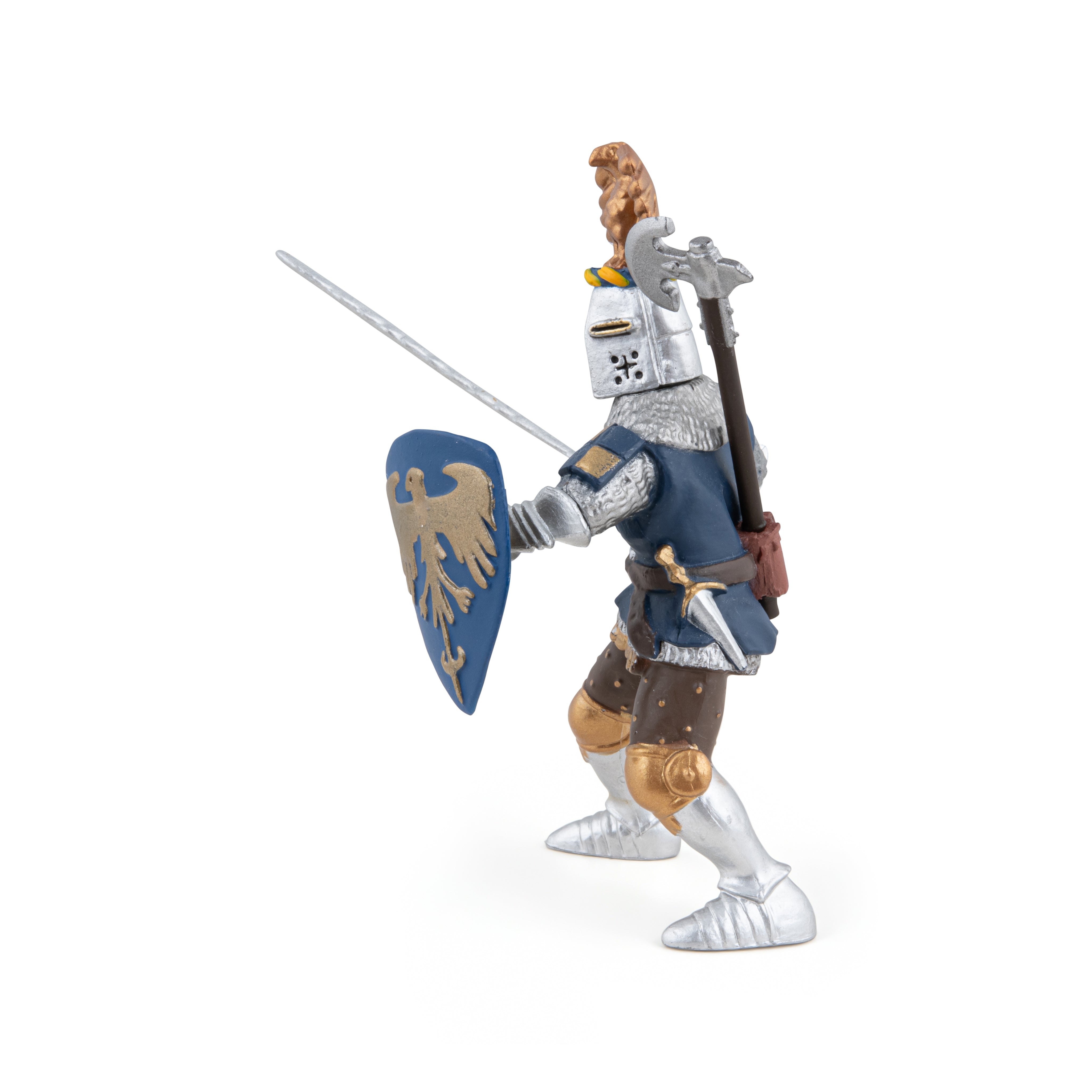 papo-medieval-blauer-ritter-figur-mit-pferd image 6