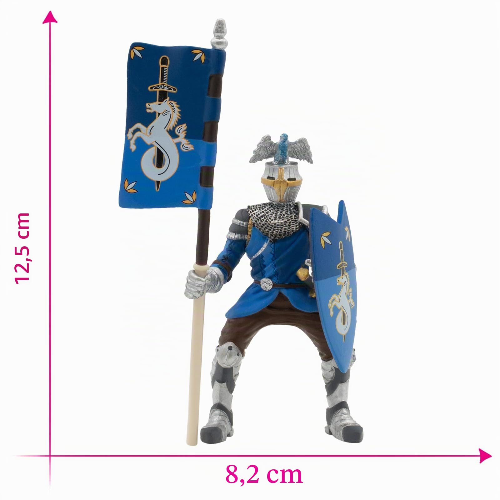 bullyland-turnierritter-80785-spielfigur-blauer-ritter-mit-schild image 2
