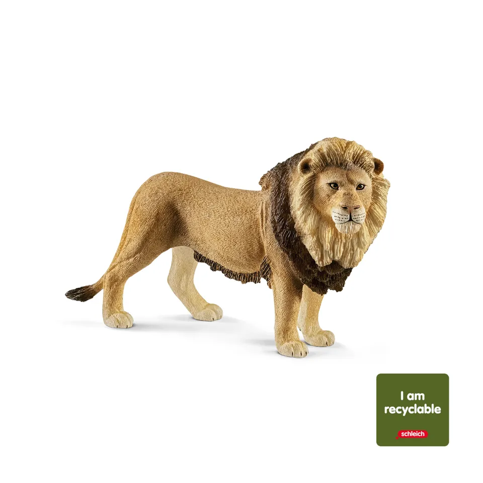 schleich-wild-life-l-we-raubtierfigur-m-nnchen-mit-m-hne image 1