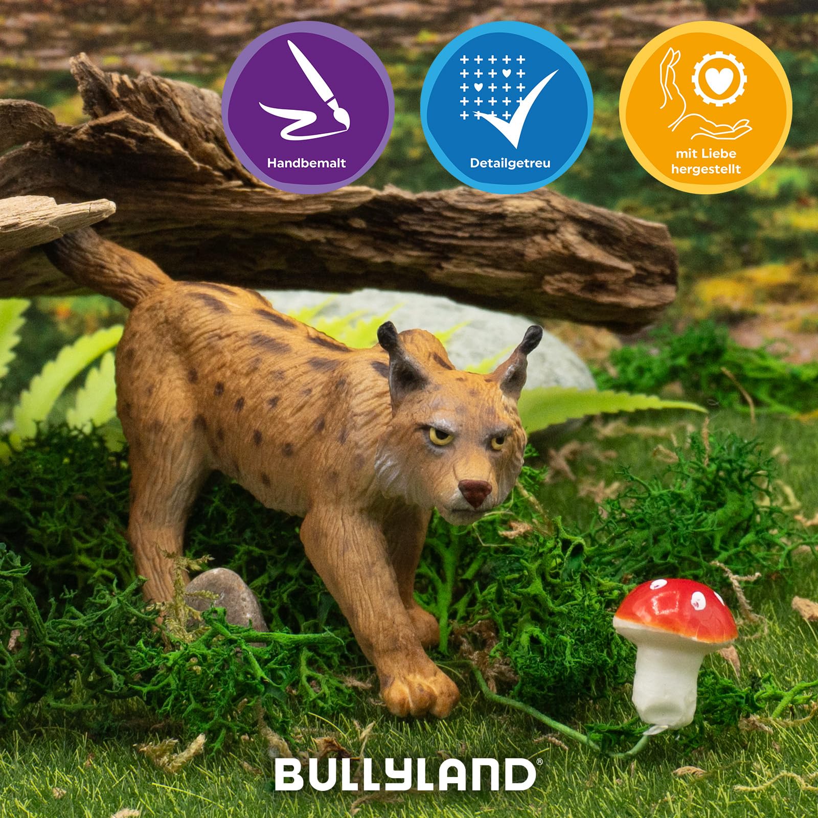 bullyland-forest-animals-luchs-tierfigur-8-9-cm-64449 image 2