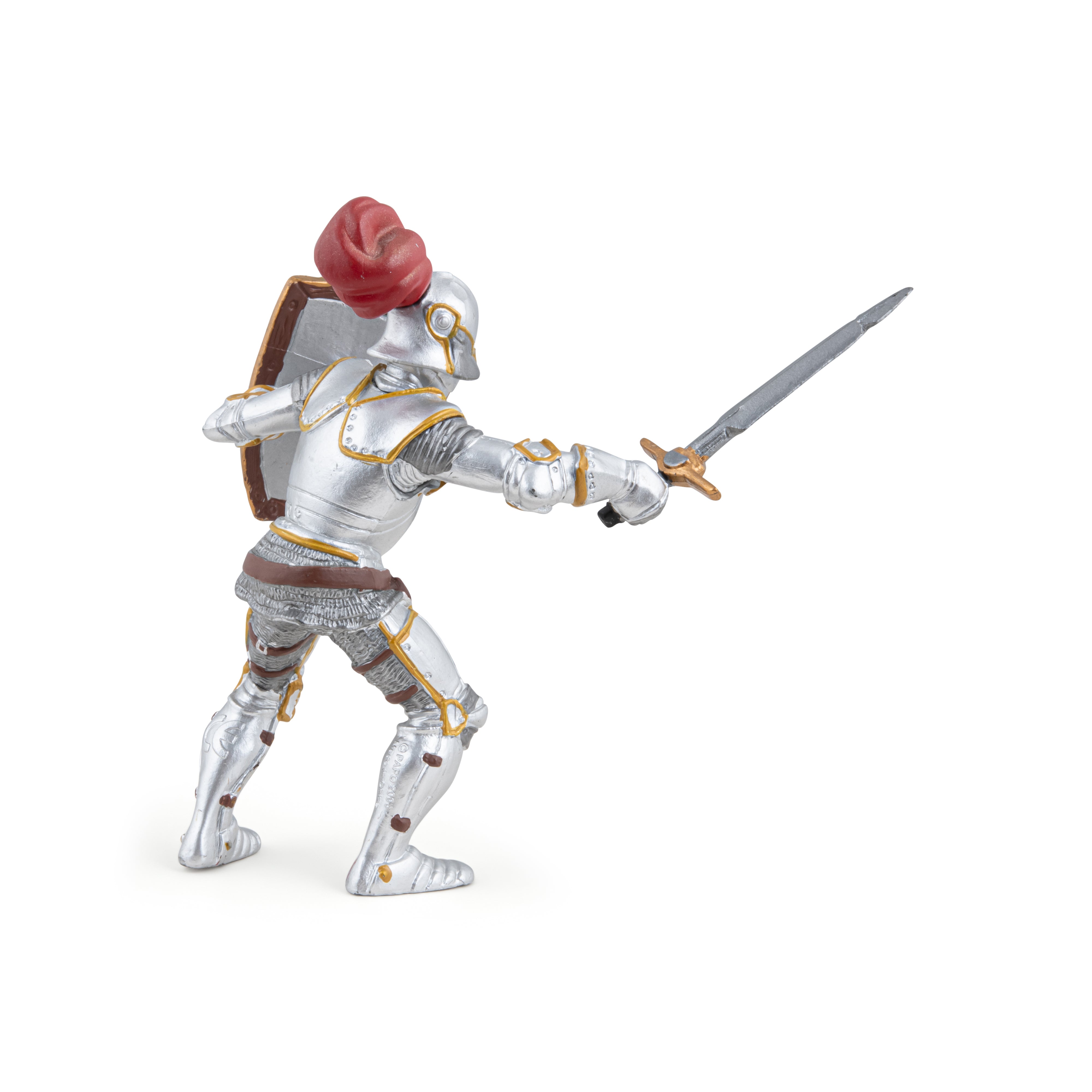 papo-medieval-ritter-in-r-stung-rote-feder-figur image 5