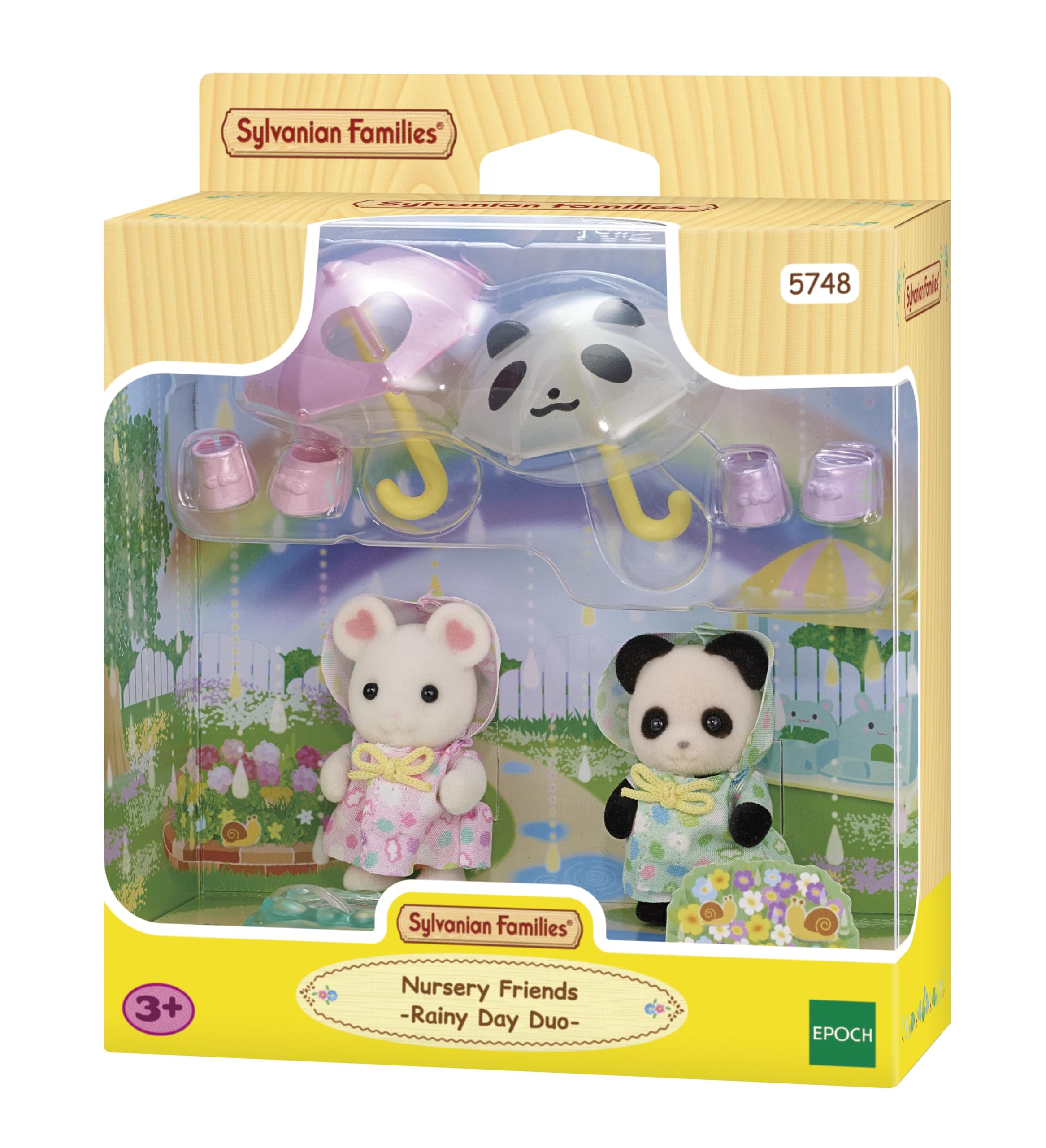 sylvanian-families-5748-kindergarten-regenwetter-figuren-2er-set image 2