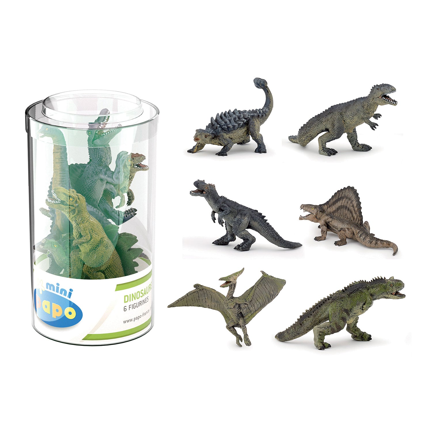 papo-mini-papo-mini-plus-dinosaurier-figuren-6er-set image 1