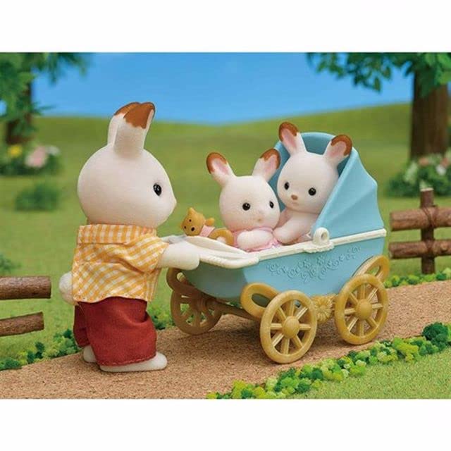 sylvanian-families-5432-schokoladenhasen-zwillinge-puppenhaus-kinderwagen image 4