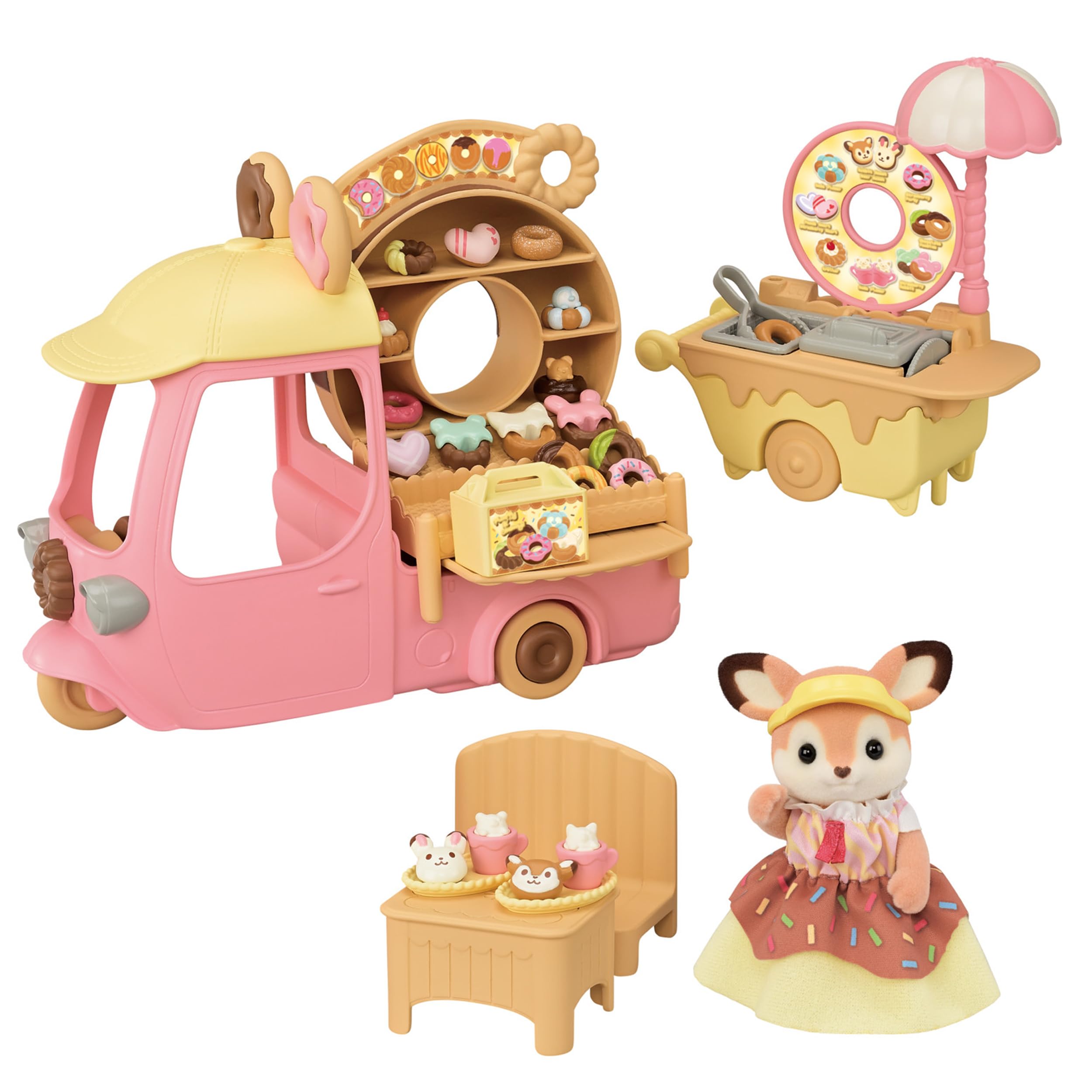 sylvanian-families-town-5808-donutwagen-spielset-mit-reh-figur image 3