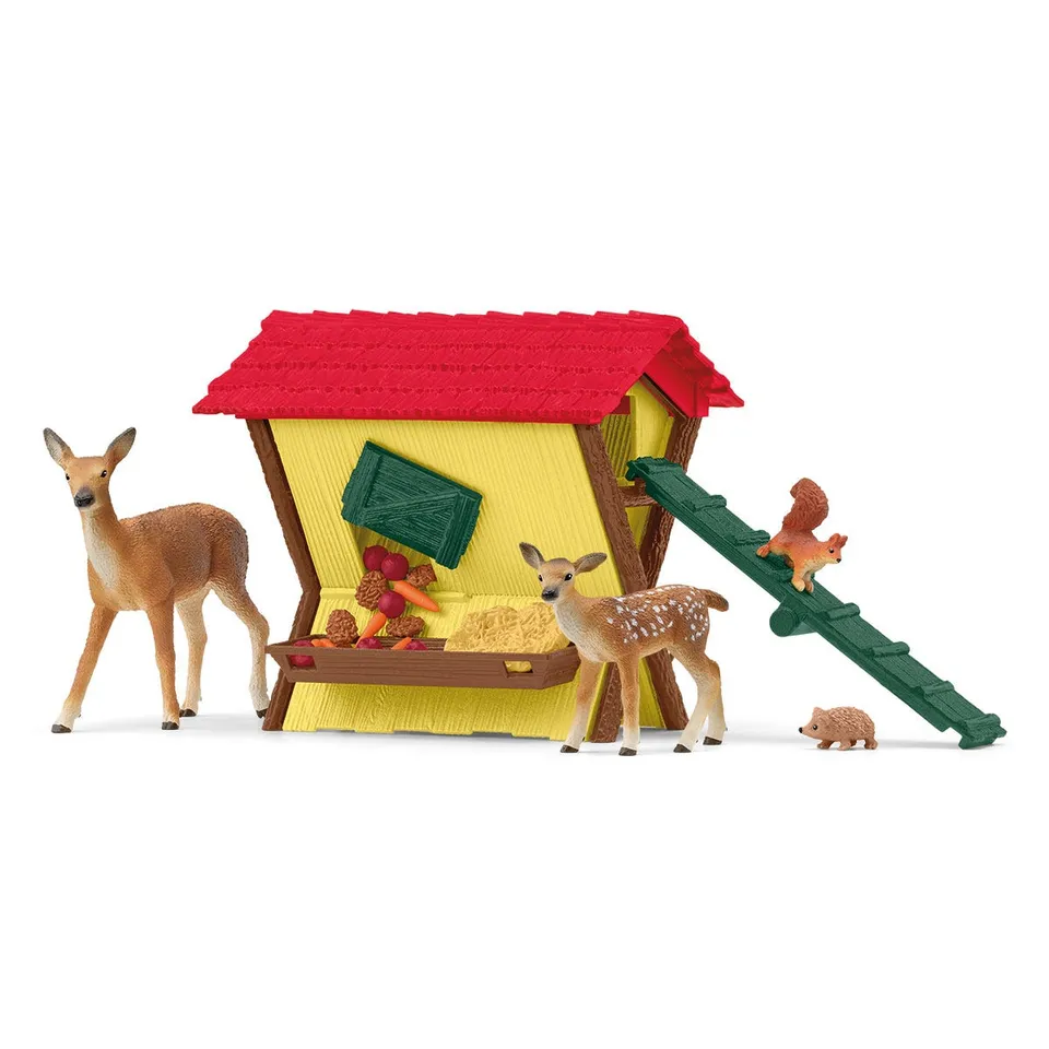 schleich-wild-life-42658-f-tterung-der-waldtiere-spielset-futterkrippe image 1