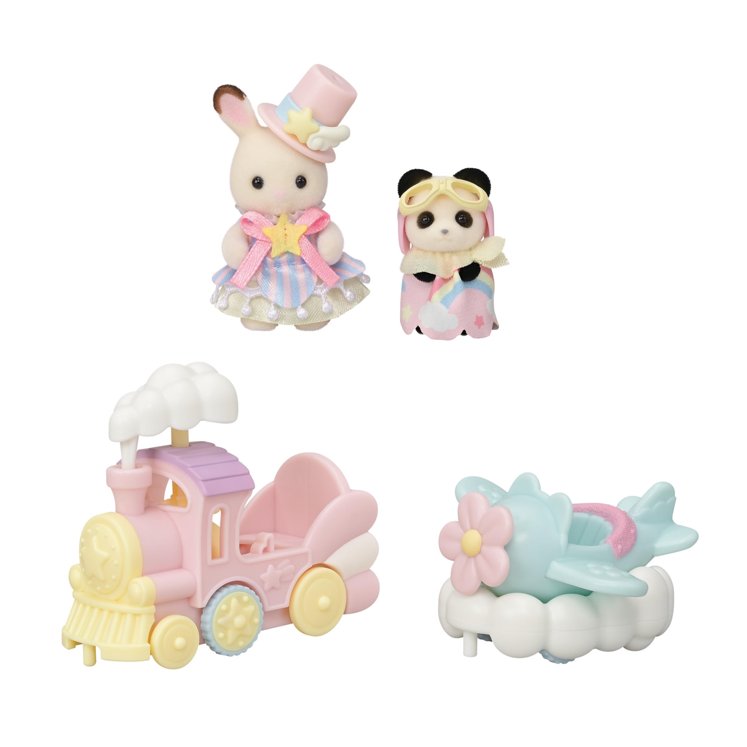 sylvanian-families-5819-freizeitpark-zugfahrt-spielset-mit-babys image 3