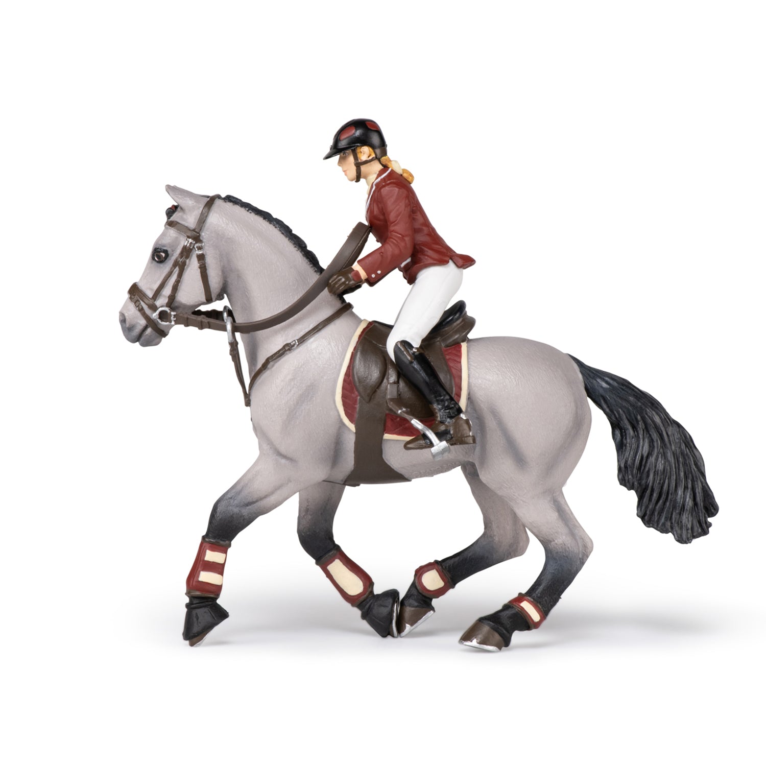 papo-turnierpferd-mit-reiterin-springreiten-set-sammler image 1