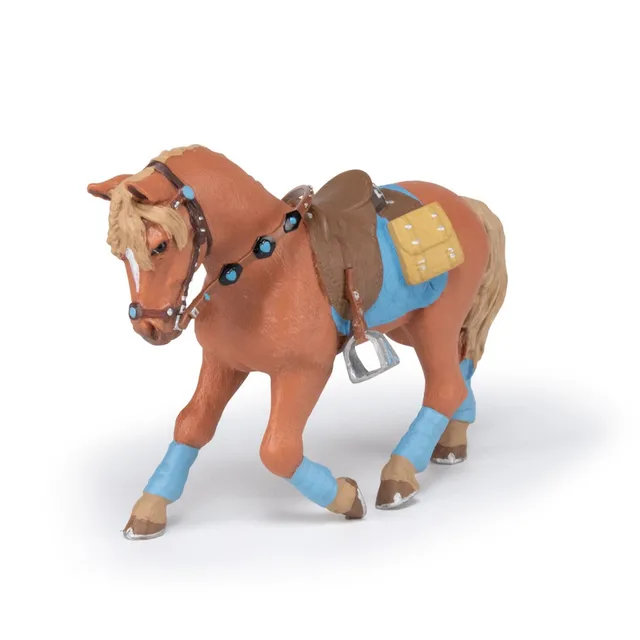 papo-horses-pferd-junger-reiter-figur-blau-beige image 1
