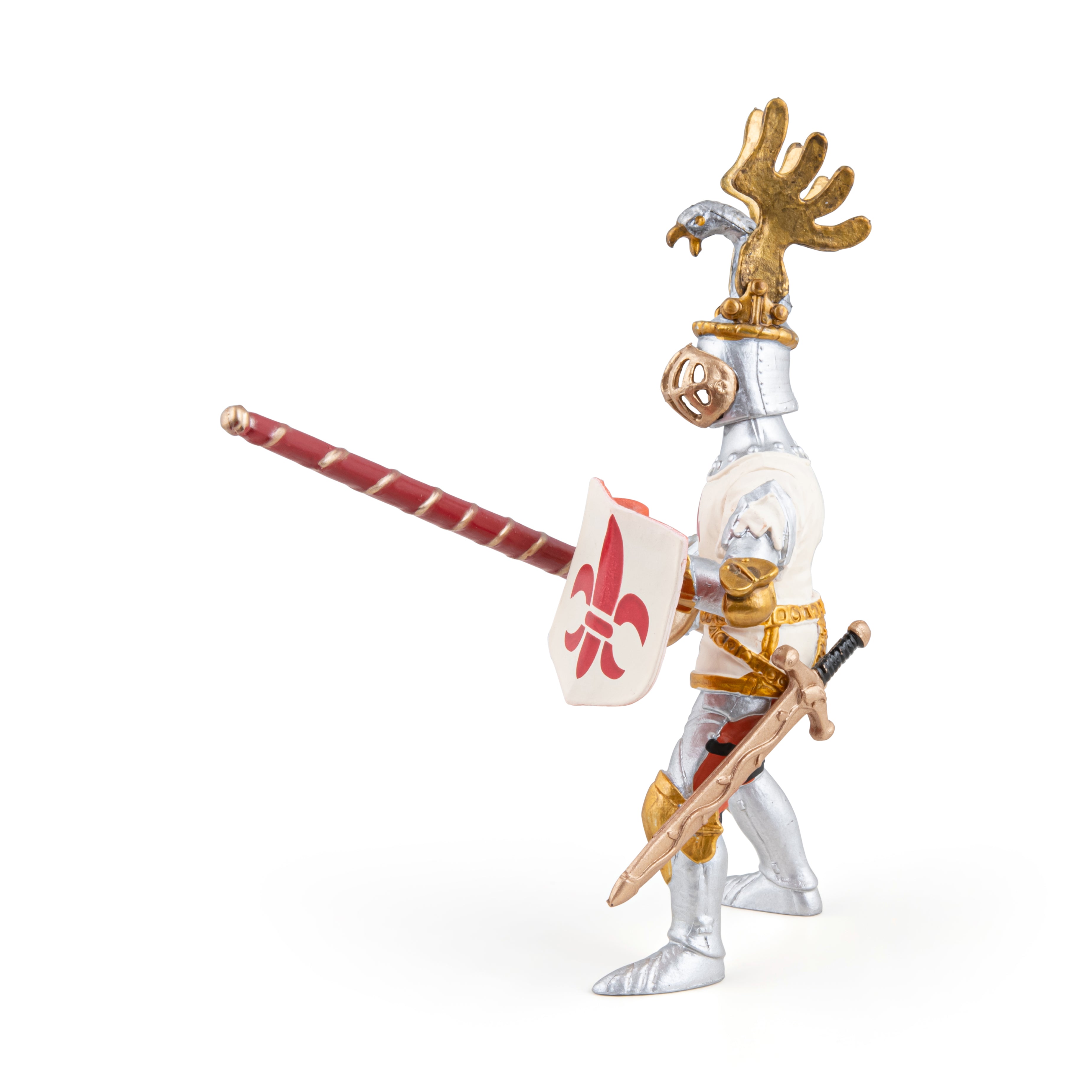 papo-medieval-wei-er-ritter-ritterfigur-mit-pferd-lilie image 3