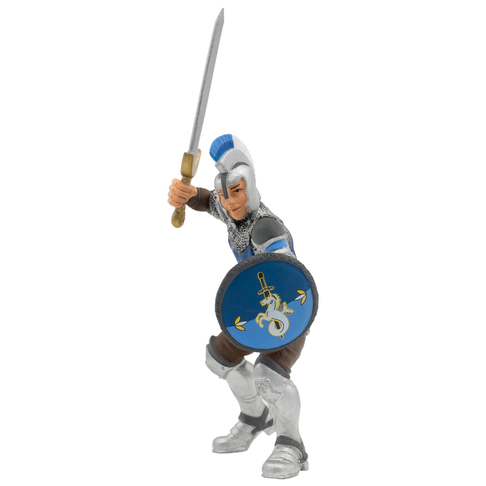 bullyland-castles-and-palaces-80764-schwertk-mpfer-figur-blau-11-5-cm image 3