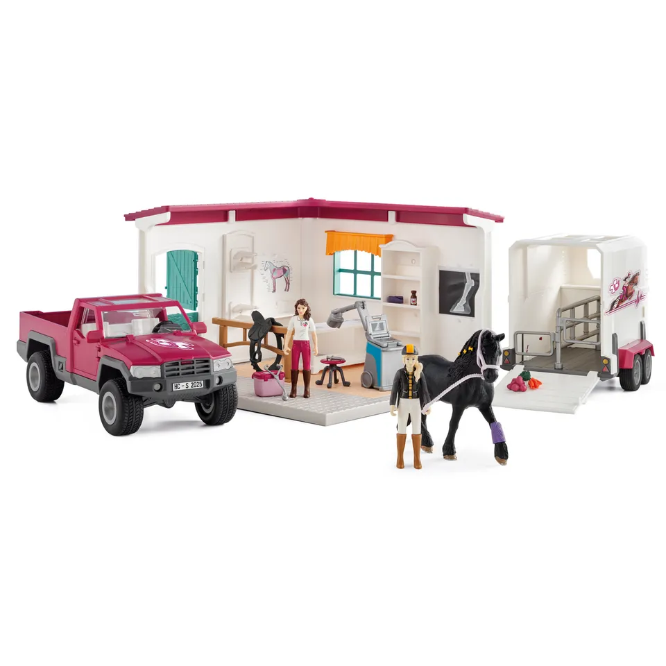 schleich-farm-world-mobile-tier-rztin-mit-van-set image 1