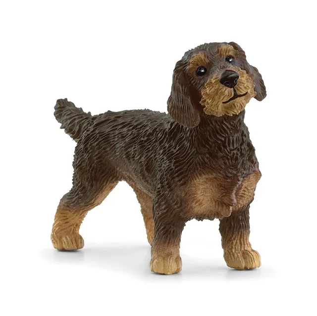 schleich-farm-world-rauhaardackel-hundefigur-braun image 1