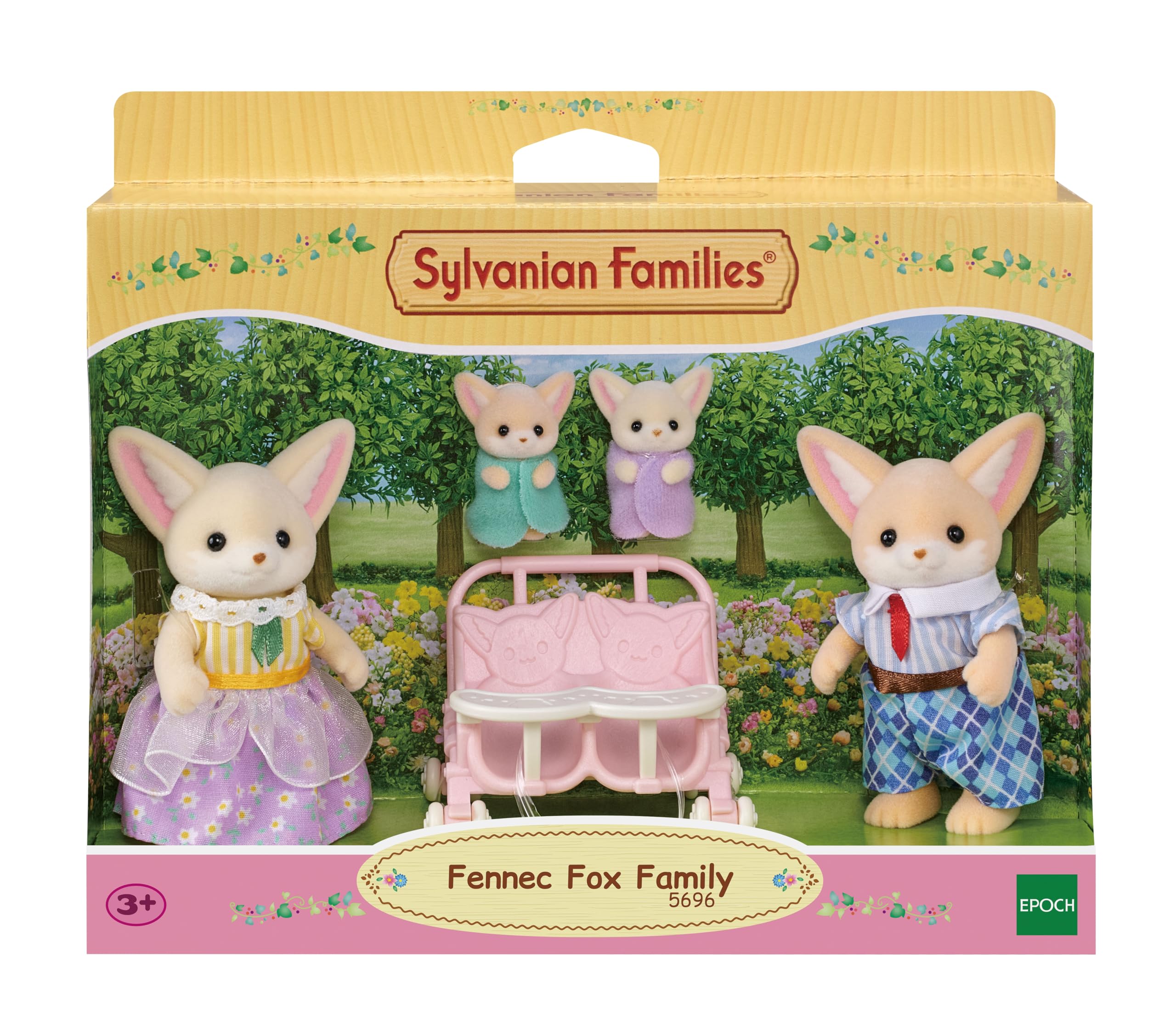 sylvanian-families-5696-w-stenfuchs-familie-figuren-set-mit-wagen image 2