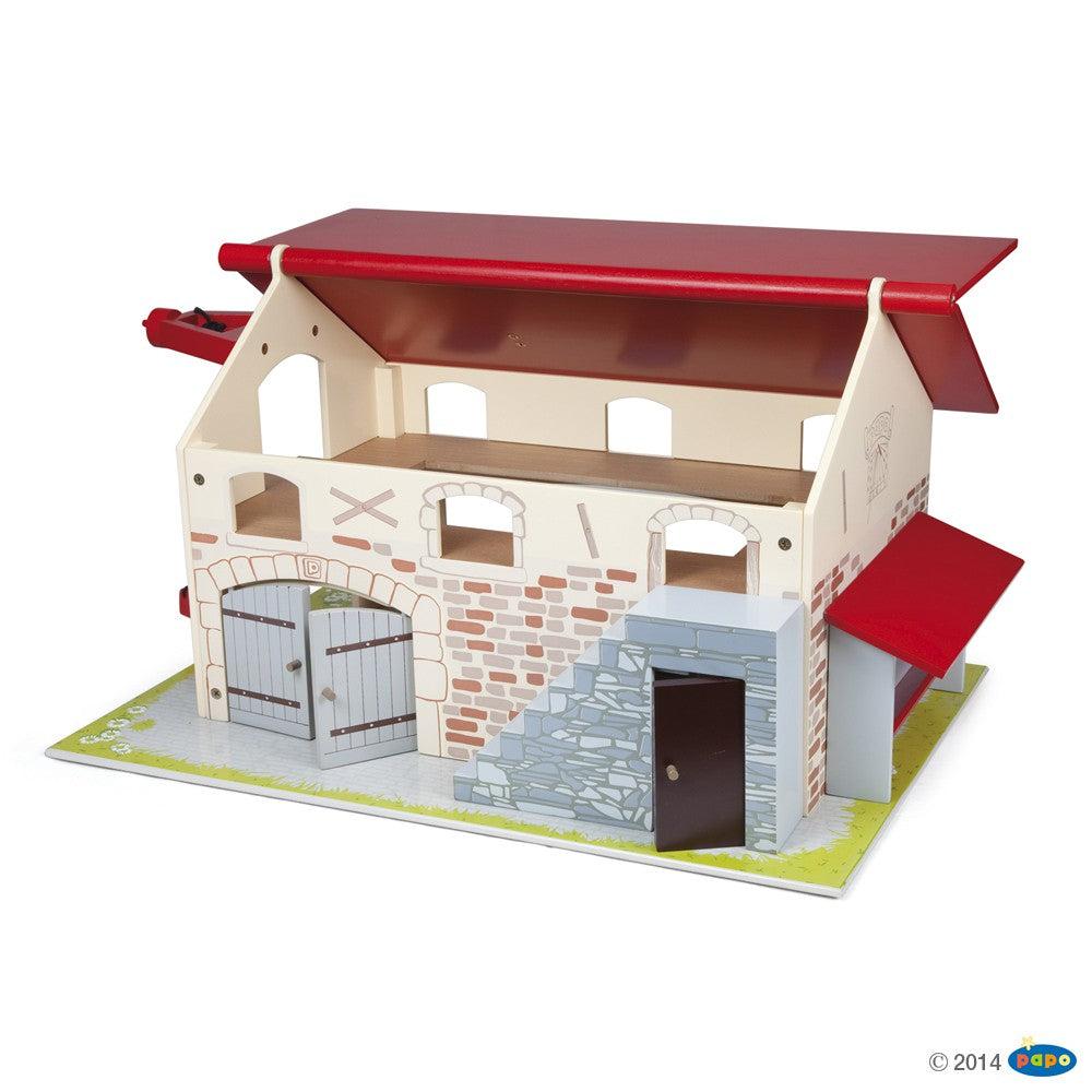 papo-farmyard-friends-gro-er-bauernhof-holz-spielset-stall image 2