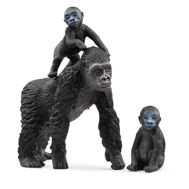schleich-wild-life-gorilla-familie-tierfiguren-3-teilig image 1