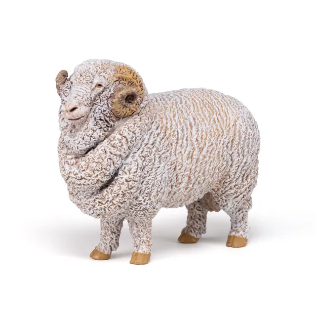 papo-farmyard-friends-merinoschaf-tierfigur-mit-wolle image 1