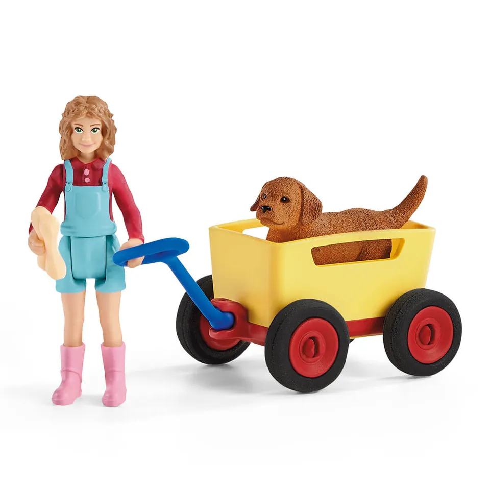 schleich-farm-world-42443-kutschfahrt-spielset-sarah-hund image 1