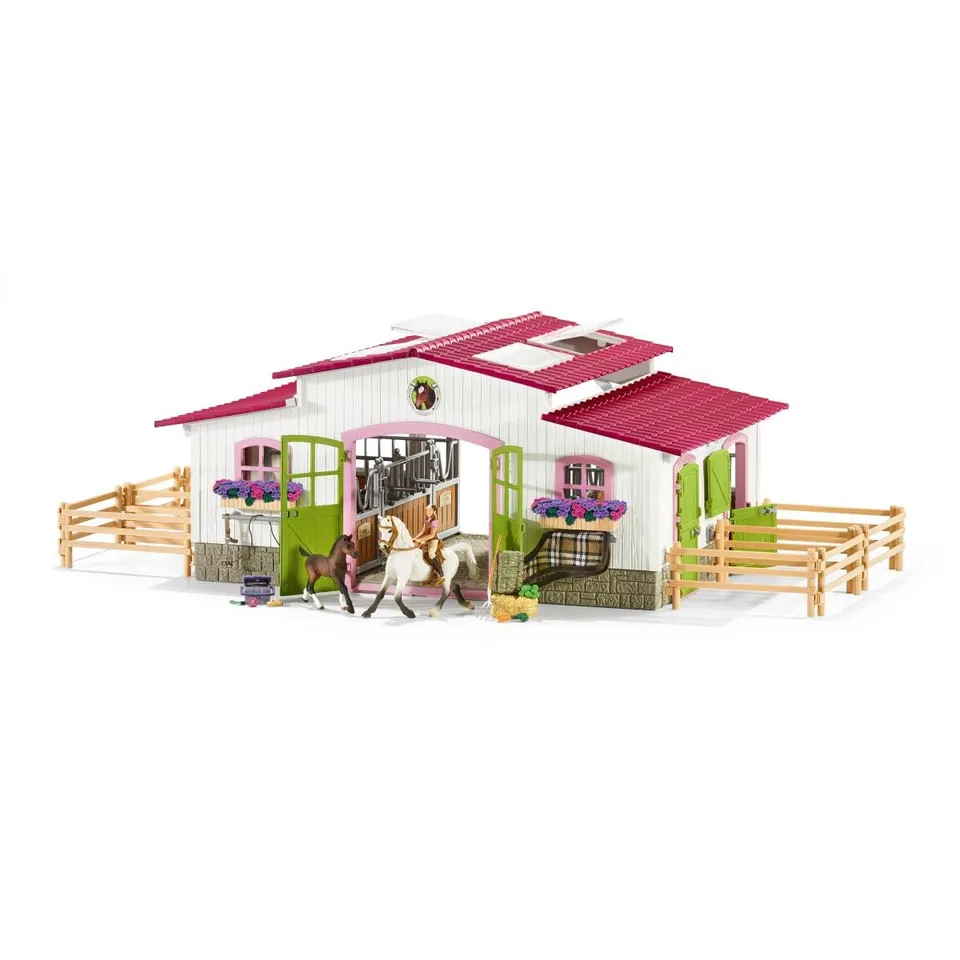 schleich-horse-club-reitzentrum-spielset-reiterin-pferde-55-teile image 1