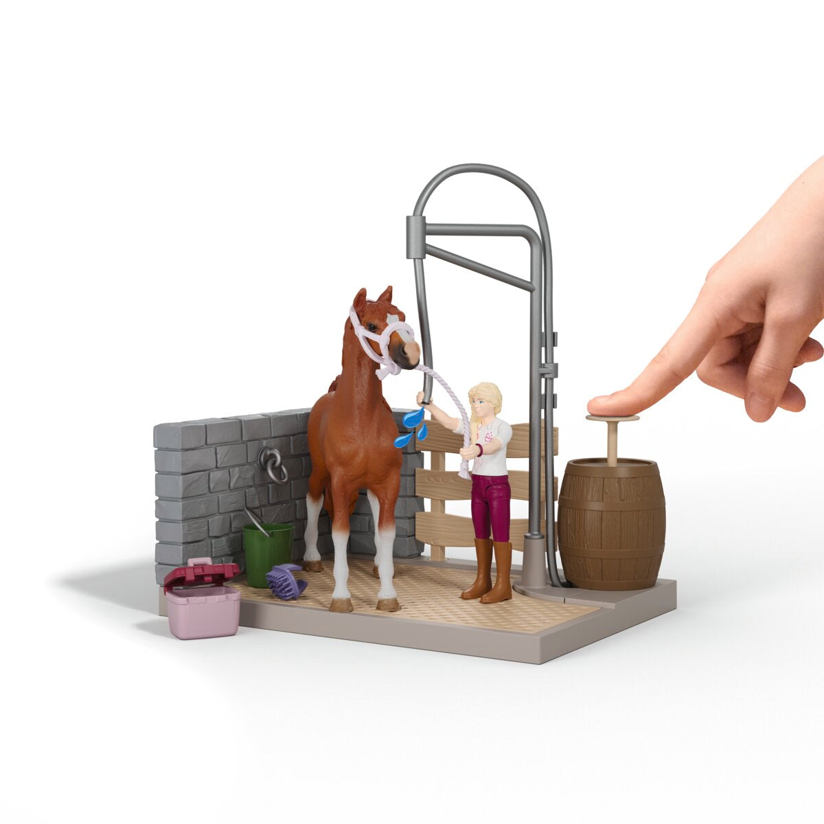 schleich-horse-club-sofia-pferdew-sche-spielset-waschstation image 1