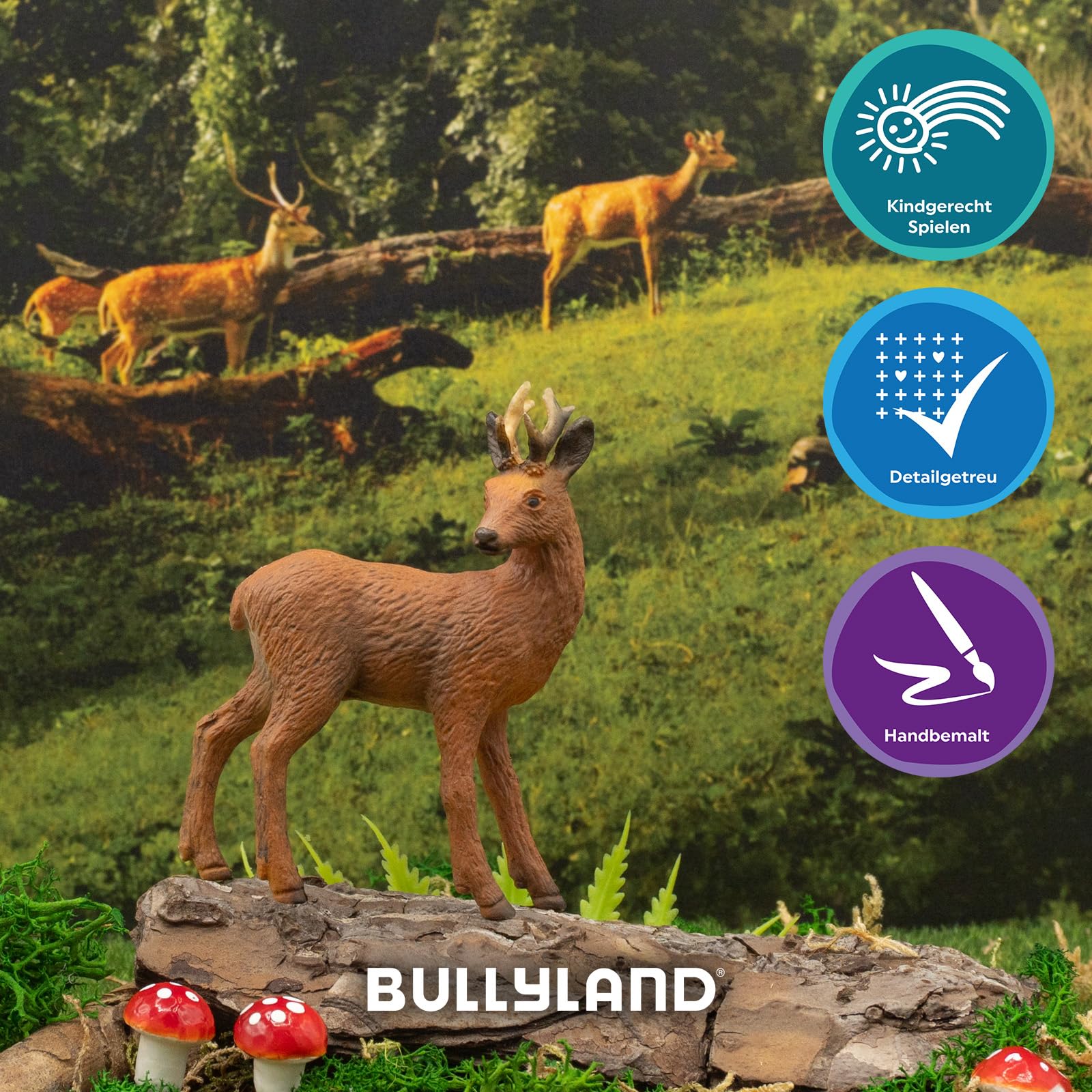 bullyland-forest-animals-rehbock-64436-spielfigur-8-3-cm-braun image 5