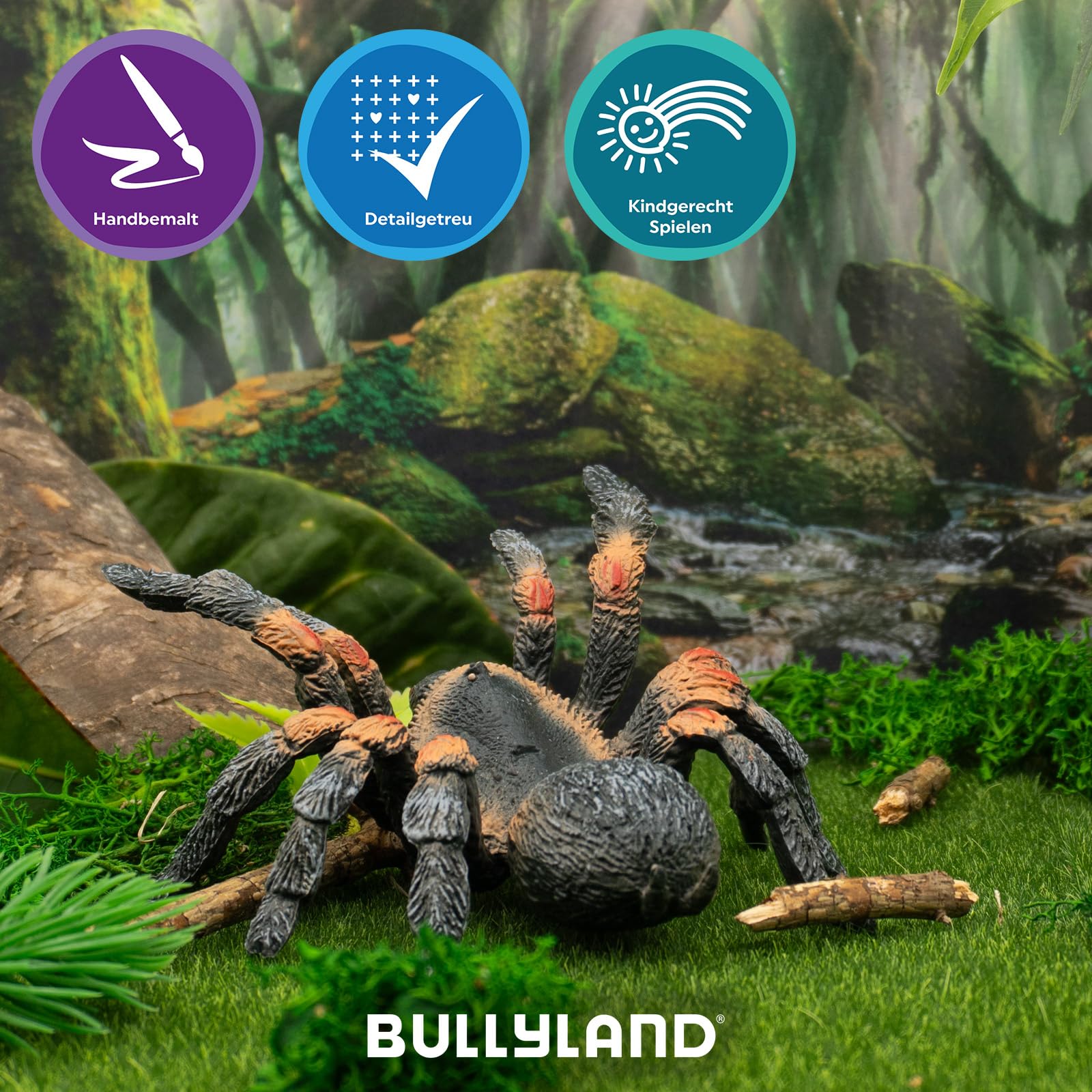 bullyland-crawlers-rotknie-vogelspinne-tierfigur-11-5-cm image 5