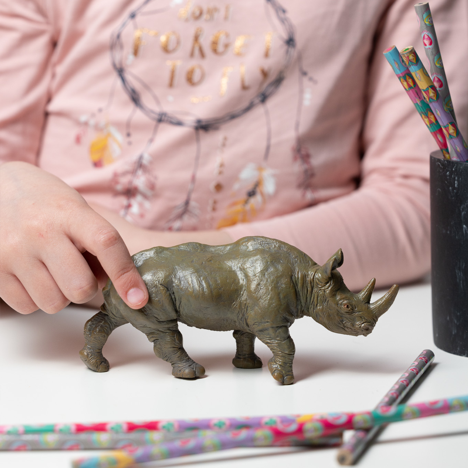papo-wildlife-schwarzes-nashorn-figur-savanne image 2