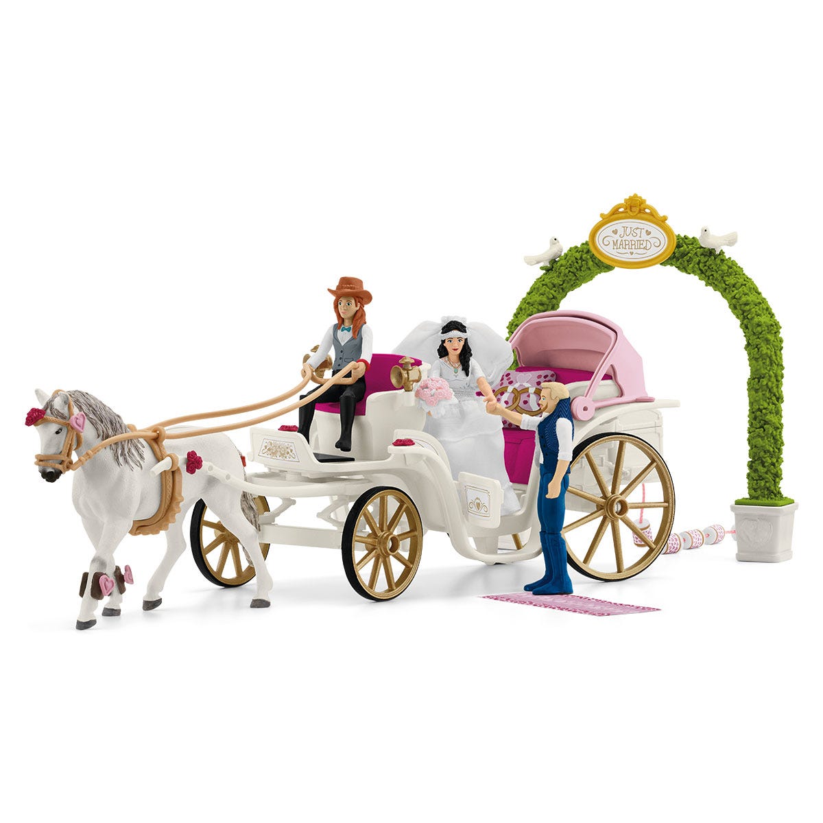 schleich-horse-club-hochzeitskutsche-kutschen-set-mit-lipizzaner image 1
