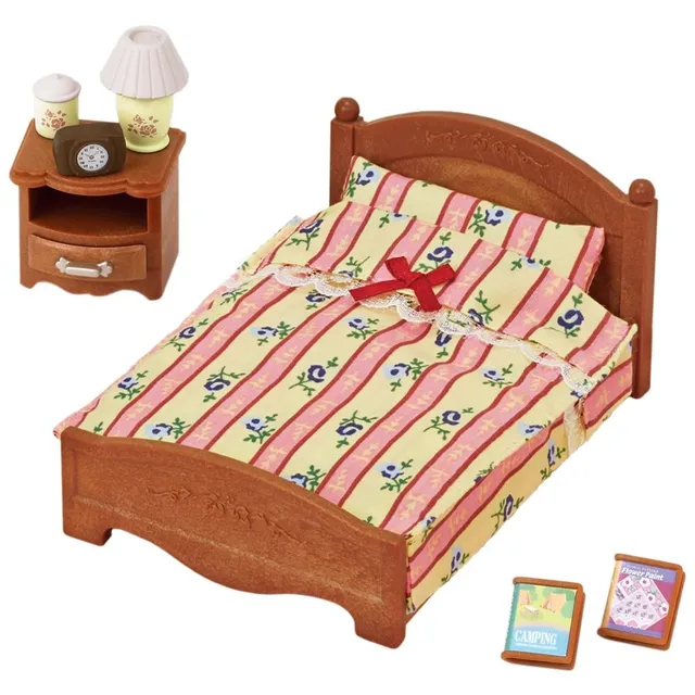 sylvanian-families-5019-doppelbett-puppenhaus-m-bel-klein-2er image 1