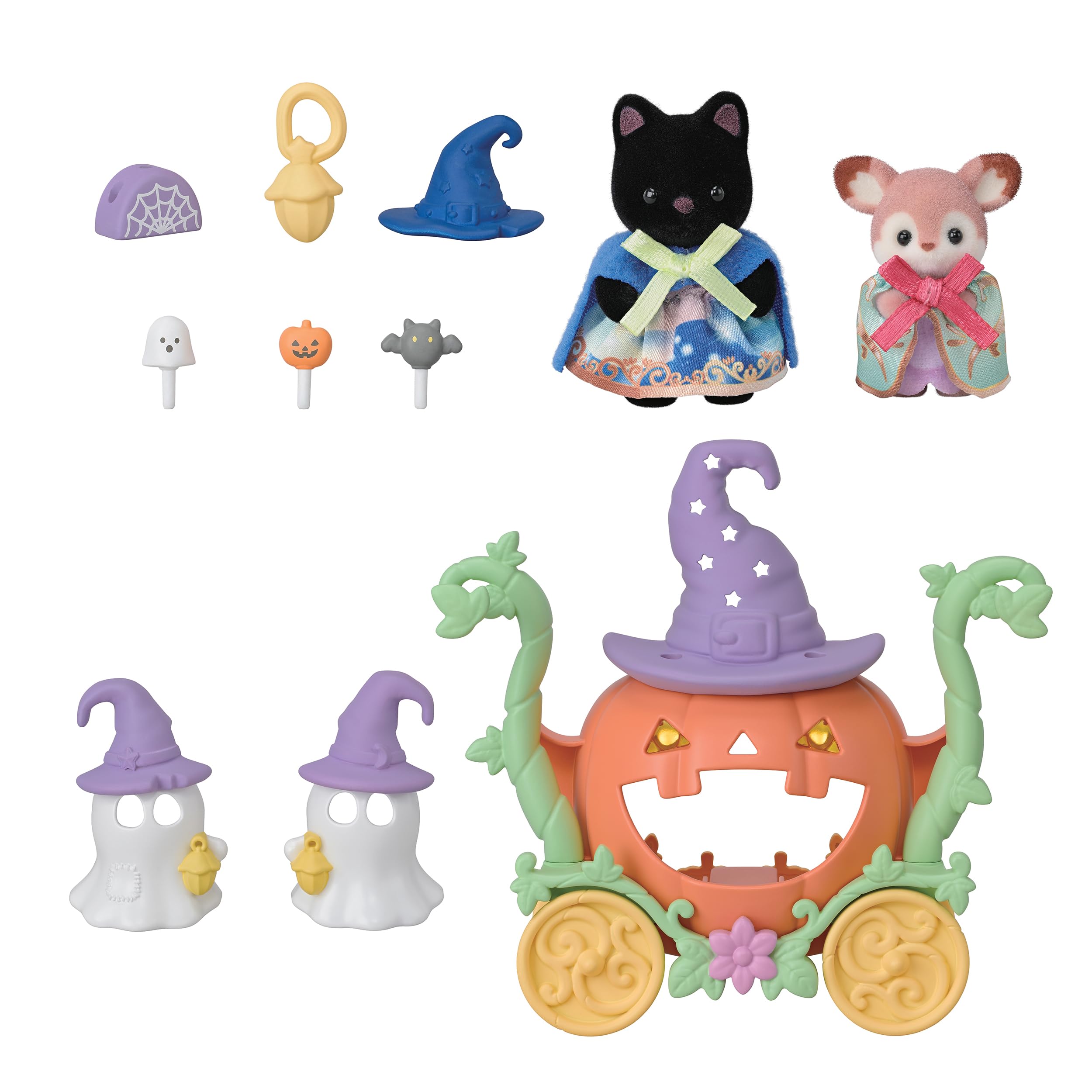 sylvanian-families-fairytale-k-rbiskutsche-5869-mit-katze-reh image 6