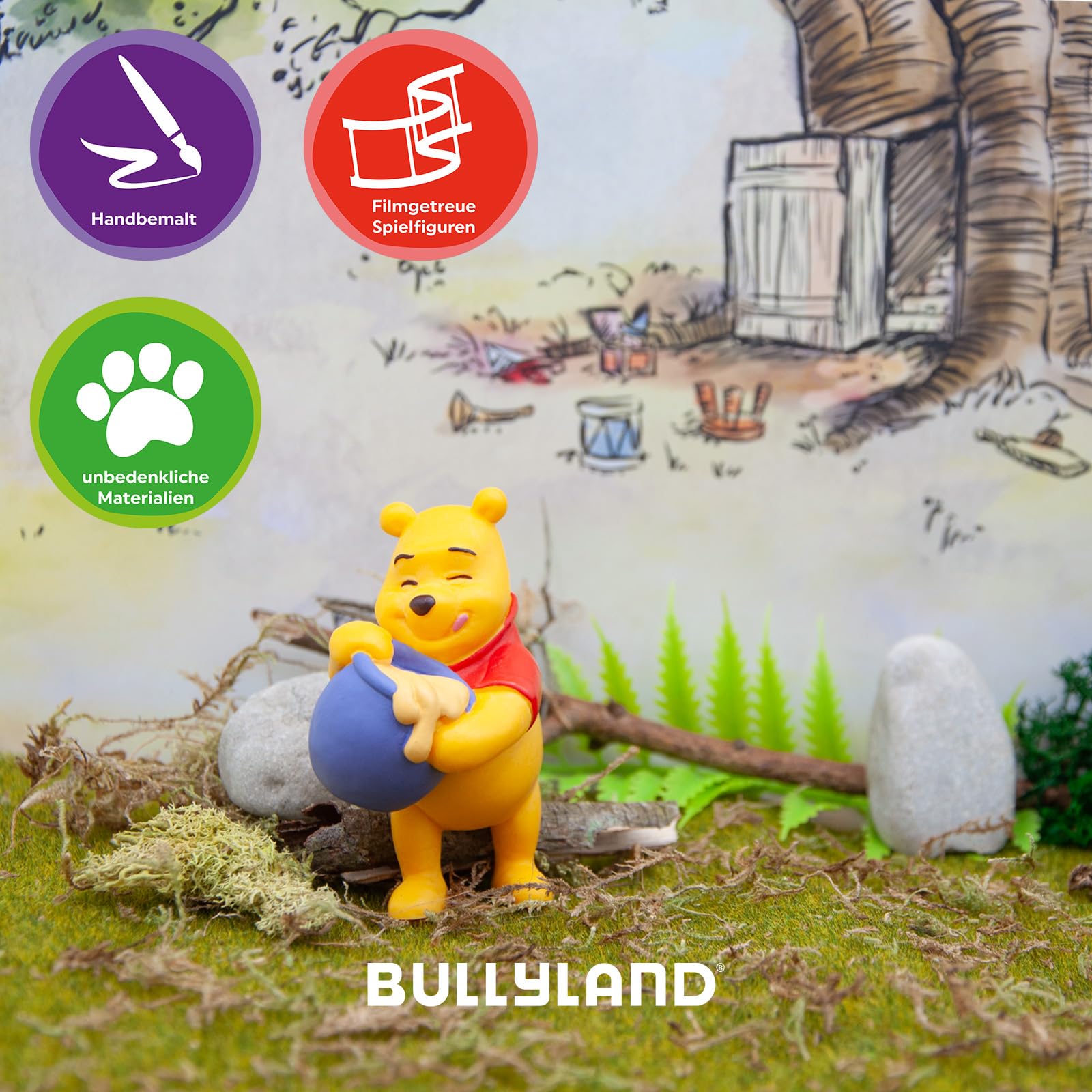 bullyland-disney-classic-12340-puuh-spielfigur-honigtopf-7-cm image 5