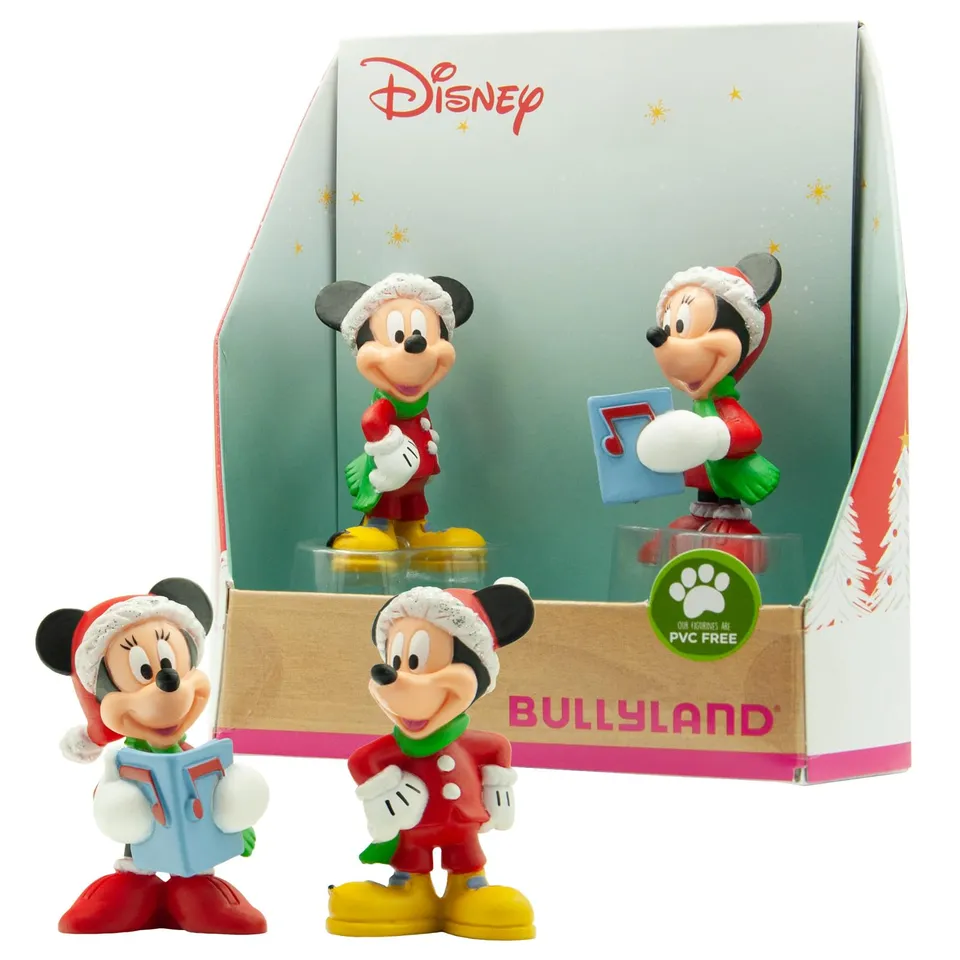 bullyland-disney-15074-spielfiguren-set-mickey-minnie-weihnachten image 1