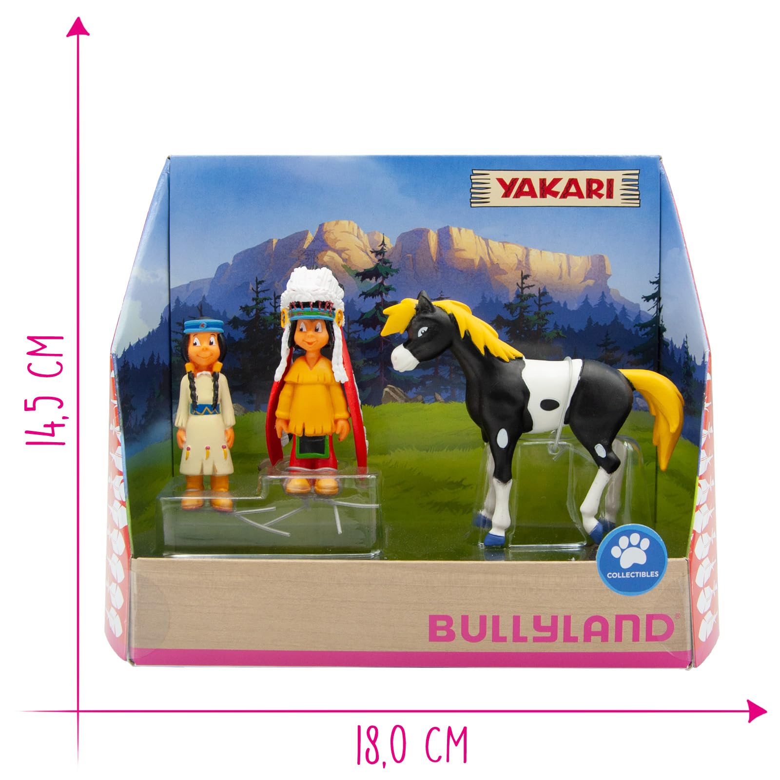 bullyland-43309-yakari-indianer-figuren-set-3er-mit-pferd image 2