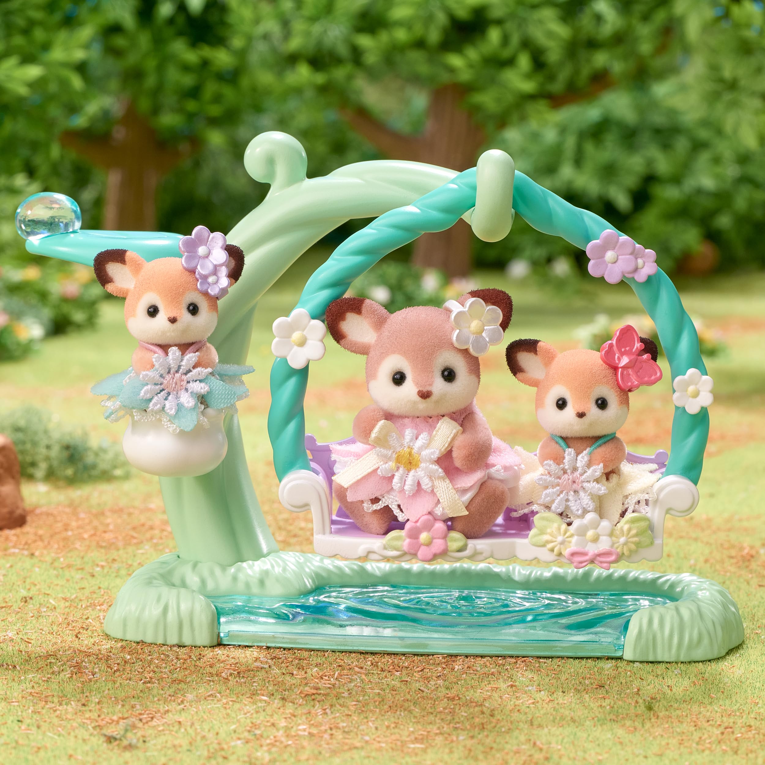 sylvanian-families-blooming-baby-5801-reh-babys-blumenschaukel-spielset image 7