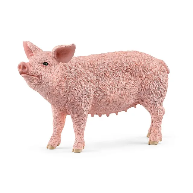 schleich-farm-world-schwein-13933-bauernhoftier-figur-rosa image 1