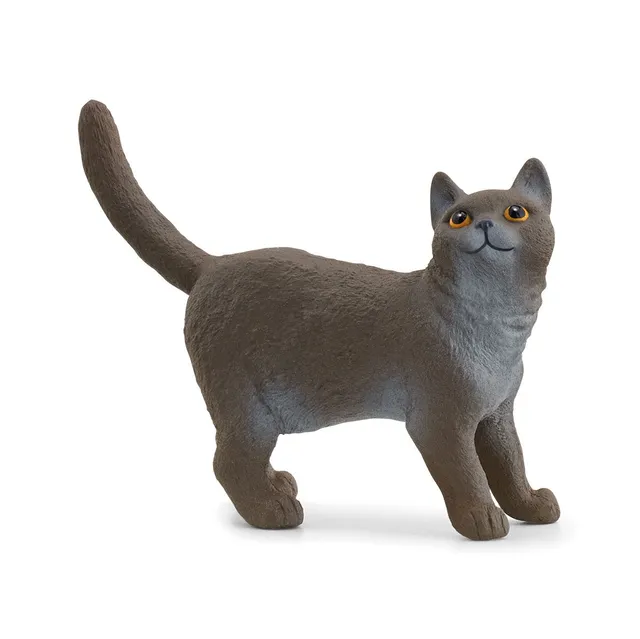 schleich-farm-world-britisch-kurzhaar-katze-tierfigur-grau image 1