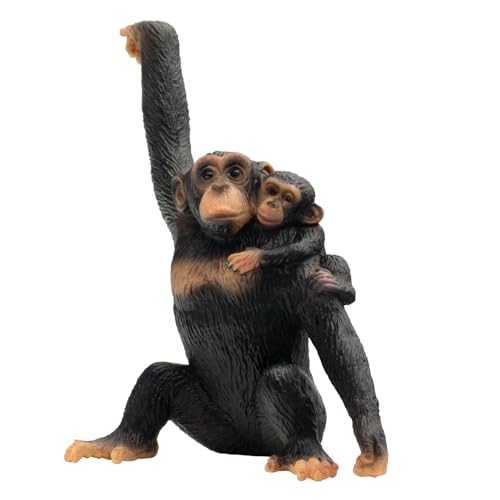 bullyland-safari-63594-schimpansen-mutter-baby-figur-10-5-cm image 7