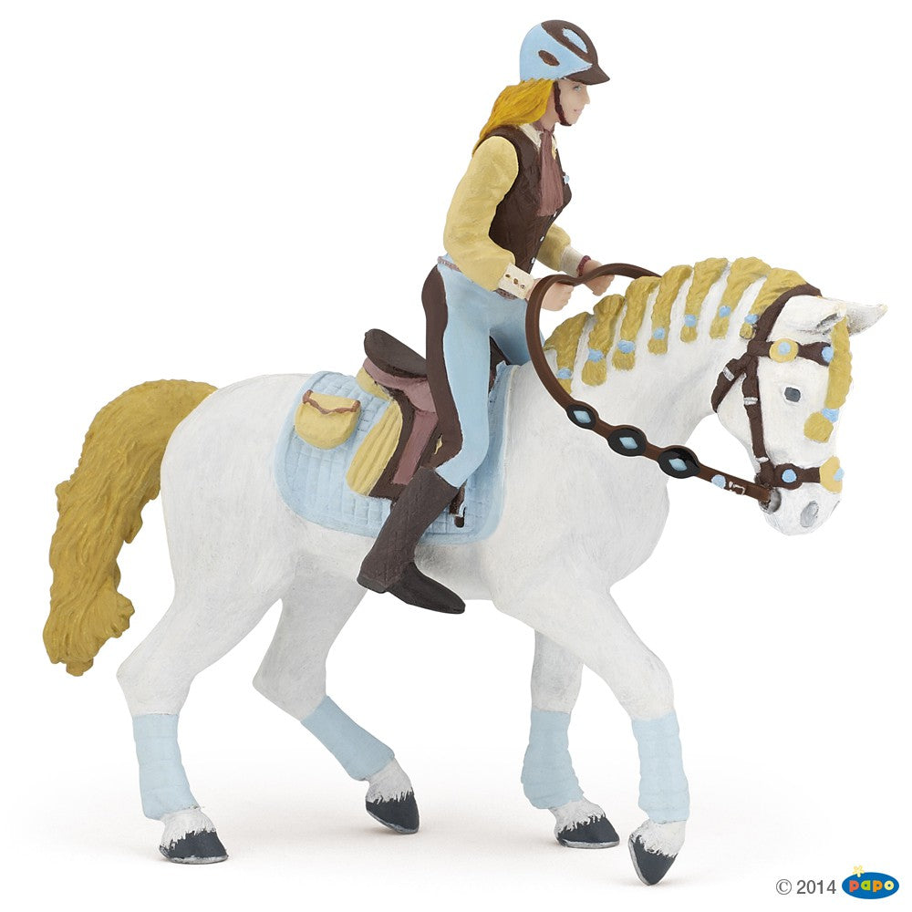papo-horses-blaue-fashion-reiterin-figur-mit-helm image 7