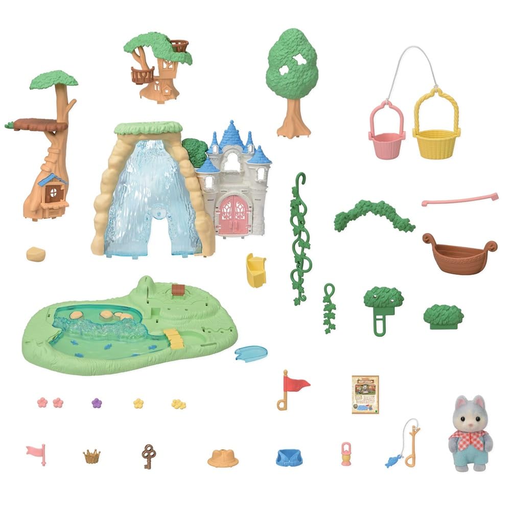 sylvanian-families-baby-outdoor-5762-abenteuerspielplatz-wasserfall-spielset image 3