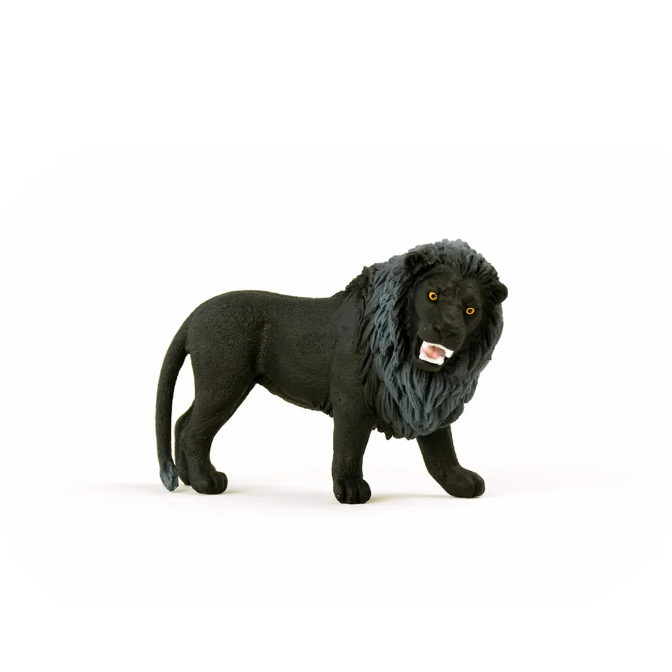 schleich-wild-life-schwarzer-l-we-br-llend-tierfigur image 1