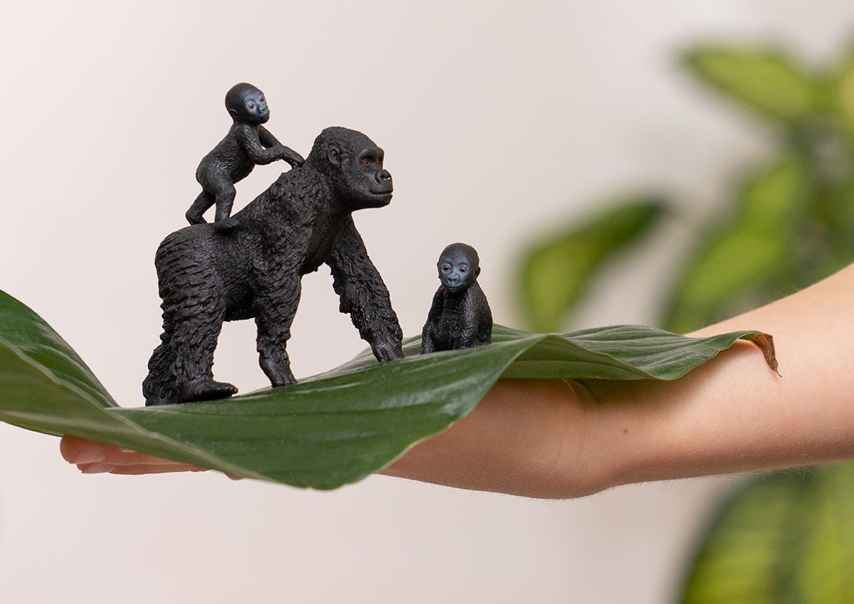 schleich-wild-life-flachland-gorilla-familie-42601-tierfiguren image 2