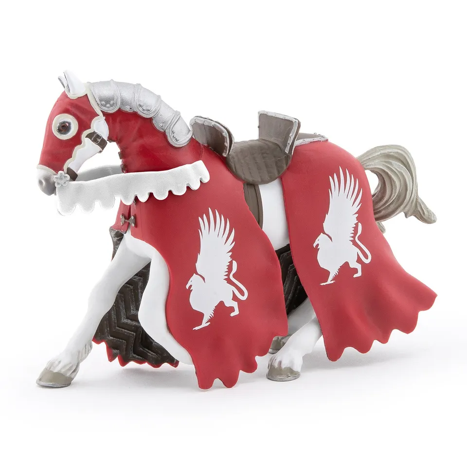 papo-medieval-griffin-knight-pferd-figur-rot image 1