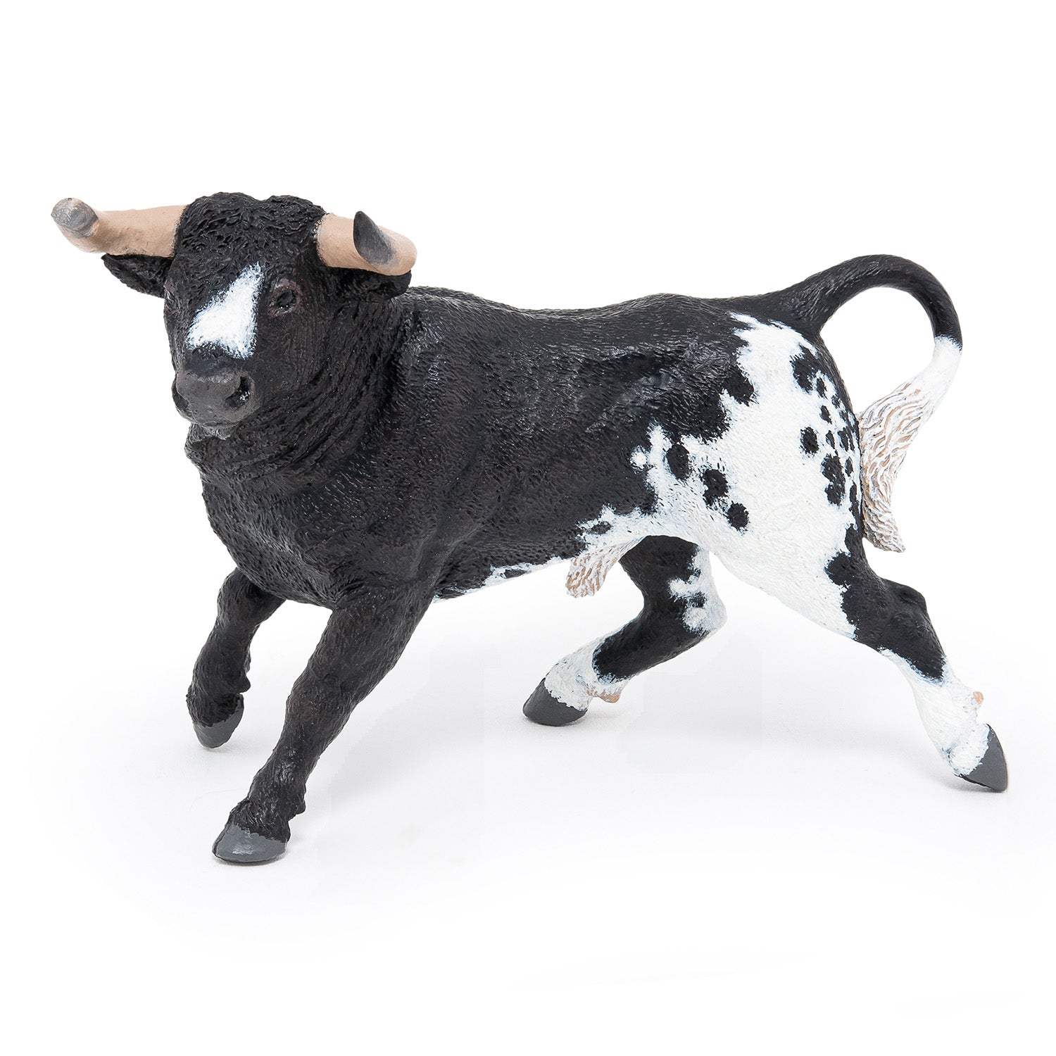 papo-farmyard-friends-spanischer-stier-figur-schwarz-wei image 1